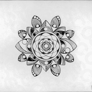 Abstract Pencil Drawing - Mandala inspired